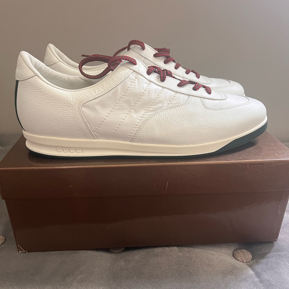 Gucci Nero White Leather US 13